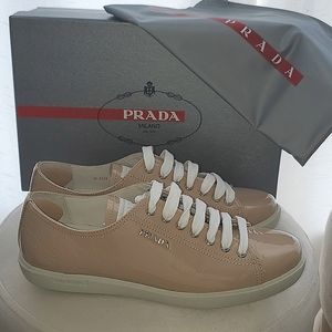Prada Patent Leather Sneakers 38 1/2